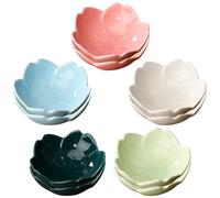 10pcs Cuencos De Cerámica, Cuencos Aperitivos Cuencos Para Salsa Cuencos Aperitivo Cuencos Para Aperitivos Tazones Cuencos De Porcelana Para Salsa Para Sushi Salsas Postres Aperitivos(5 Colores)