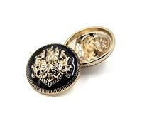 10PCS de Botones de Ropa - Botón de Costura de Moda Redondo Botón de Metal en Forma de Conjunto para Hombres Mujeres Blazer, Capa, Uniforme, Camisa, Traje y Chaqueta (Negro, 10mm)