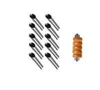 10pcs Dessert Non Stick Danish Bread Cannoli Croissant Mold Big Spiral Bake Tube