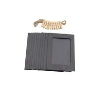 10PCS DIY Marco de fotos Clip de madera Soporte de imagen de papel Decoración de la pared para bodas Baby Shower Fiesta de cumpleaños Photo Booth Props, Negro
