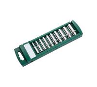 10pcs Drive Socket Set 1/4 "3/8" 1/2 pulgadas Hexagonal Socket Llave de Acero Llave de Acero Corta Carraca Larga Tensor Herramientas de Reparación
