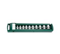 10pcs Drive Socket Set 1/4 "3/8" 1/2 pulgadas Hexagonal Socket Llave de Acero Llave de Acero Corta Carraca Larga Tensor Herramientas de Reparación