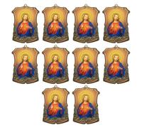 10pcs durabilidad acrílico figuras religiosas familia cristiana colgante collar para retraso interior Sagrada familia ornamento