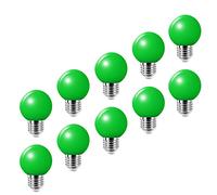 10pcs E27 Screw casquillo 2W LED Bombillas de Color Globo Lámparas para Exterior Patio Fiesta Decoración Iluminación AC 220-240V Ahorro de Energía, Verde,E27, 2W, 220V