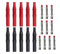 10pcs Enchufe de plátano con carcasa aislada de 4 mm, conector de enchufe de plátano soldado de forma segura para líneas de medición