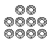 10Pcs F695ZZ Rodamientos de bolas con bridas en miniatura, Rodamientos de acero de carrera profunda de doble blindaje universal de alta velocidad 5x13x4mm