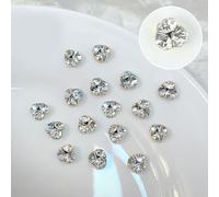 10pcs Fashion Glass Art Jewelry Crystal 3D Diamante de Uñas Rhinestones Decoración de uñas Manicura
