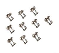 10pcs Fishing Bite Alarms Fishing Rod Rod Clamp Tip Clip Bells Ring | Metal construction, loud ringing sound, para instant strike , 10pcs set, silver finish
