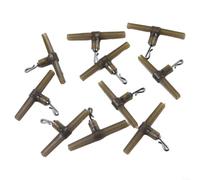 10pcs Fishing Crimp Swivels Sleeves Carp Fishing Accessories | Smooth inner wall, prevents line wear, silica gel, 10pcs pack, ideal for carp rigs
