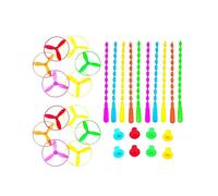 10pcs Flying Disc Toys Kids Flying Disc Playthings Pull String Flying Saucers