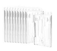 10PCS Fundas rígidas para Tarjetas de Identificación, Funda Protectora de PC Transparente Dura, Porta Tarjetas Identificativas para Oficina Transporte Público Eventos y Trabajo