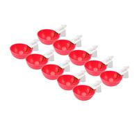 10PCS G1/8 Rosca Macho Bebedero para Pollos Espesar Equipo Automático de Alimentación de Agua para Aves de Corral para Codornices Aves Palomas Pollos Hecho de Material PP Premium (Roja)