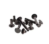 10Pcs Gun Black Metal Chicago Screws Leather Craft Rivets Binding Studs Hardware 3~50mm(35mm)