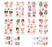 10PCS Hada Tatuajes Temporales Niños, Set De Tatuajes Temporales Princesas, Tatuajes Temporales Niños, Hojas De Autocollantes De Tatuaje Divertidos Y Seguros Para Cumpleaños Y Juegos Creativos