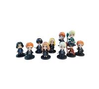 10Pcs Harry-Potter Figure with Base Cute Cartoon Miniature Figurine Ornament Collectible Magician