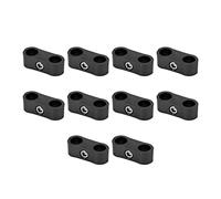 10PCS Hose Separator Clamp, 4AN Aluminum Alloy Fuel Line Divider, Universal Oil Gas Water Pipe Mounting Clamp for Automotive Brake and Transmission Lines with Reusable Design