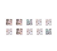 10pcs Incrustaciones Cuadradas para Diapasón, Dots de Nácar, 5x5mm, Juego para Guitarra Bajo Ukelele Banjo Mandolina - Decorativas y Duraderas, Reemplazo Profesional, Para