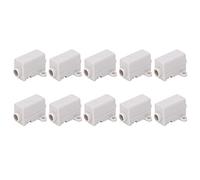 10Pcs Inline Junction Connector Box | 400V 60A T - Type ABS Flame - Retardant | Ceiling Lamp Wiring/Switch Wiring | Brass Conductor, Easy Install