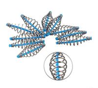 10pcs Inline Spring Bait Feeders for Carp Fishing, Acero Inoxidable Jaula Señuelo Trampa Tackle para Mejorar el Cebo