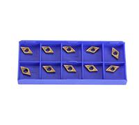 10pcs Insertos de Carburo de Diamante CNC, DCMT070202 Cortador de Insertos Tin-coated Cuchillos de Insercin de Mquina de Fresado para Acero Semielaborado