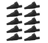 10Pcs J.60032 Fully Enclosed Banana Test Clips | 300V 15A Electrical Test Leads with 4mm Jack | Robust Test Clips for Electronics/Inverters/Industrial Equipment (Negra)