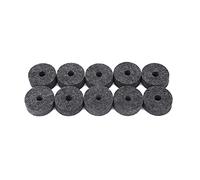 10pcs Jazz Drum Felt Pads, Black Felts Washers Pads Drum Felts Replacement, Cymbal Stand Replacement for Drum Set Enhance Your Drum Kit Sound and Protect Your Cymbals (Gray)