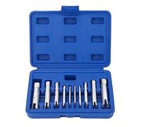 10PCS Juego de Extractores de Tornillos Rotos, Removedor de Tornillo de Cabeza Rota Extractor de Grifos de Cabeza Rota con Caja para M4 M5 M6 M8 M10 M12 M14 M16 M20 M22