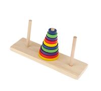 10pcs Juegos Educativos Tradicionales Torre de Hanoi Madera Familiar Niños