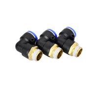 10Pcs L Shaped PT 1/2" Male Threaded to 16mm Tubing Pneumatic Quick Fitting PL16-04