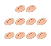 10PCS Labios de Silicona para Práctica de Tatuaje, Modelo 3D de Boca Abierta en Tono Piel Oscuro, Herramienta de Entrenamiento Suave y Realista para Maquillaje Permanente y