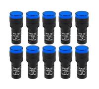 10PCS LED Indicator AD16-16C Panel Mount Signal Power Indicator AC DC 12V 24V 110V 220V 380V 16mm Light Pilot Lamp red green(Blue,DC 24V)