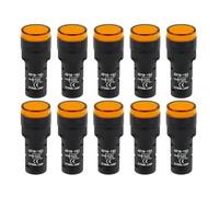10PCS LED Indicator AD16-16C Panel Mount Signal Power Indicator AC DC 12V 24V 110V 220V 380V 16mm Light Pilot Lamp red green(Yellow,DC 12V)