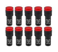 10PCS LED Indicator AD16-16C Panel Mount Signal Power Indicator AC DC 12V 24V 110V 220V 380V 16mm Light Pilot Lamp red green(Red,AC 220V)