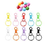10Pcs Llaveros Coloridos, Llaveros Diy, Fabricación De Llaveros, Accesorios Artesanales De Llavero, Llaveros Giratorios, Accesorios De Llavero Decorativos