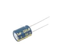 10Pcs/lot 220uf50V aluminum electrolytic capacitor size 10 * 13mm