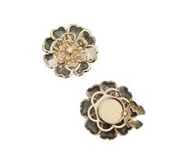 10pcs/lot 37MM Clip Buttons For Shirt Flower para manualidades, bodas(Color4)