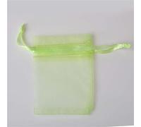 10pcs / Lot Bolsas de Organza dibujables Favor Boda Bolsa Bolsas de Embalaje de joyería Suministros de decoración de Fiesta de cumpleaños 9 tamaños-Verde Claro, 17x23 cm, 10 Piezas de Organza
