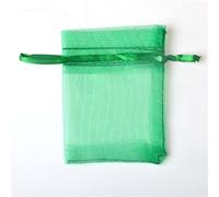 10pcs / Lot Drawable Organza Bags Favor Boda Bolsa Bolsas de Embalaje de joyería Suministros de decoración de Fiesta de cumpleaños 9 tamaños-Verde Oscuro, 30x40 cm, 10 Piezas de Organza