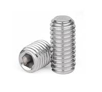 10pcs/lot M10 (10 mm, 50 unidades) A2 acero inoxidable soporte de punto hexagonal de grub set tornillos Metric DIN913