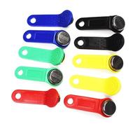 10pcs/Lot RW1990 Rewritable Touch Memory Key for Copy Dallas Cards(Red)