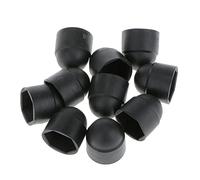 10pcs M12 Tapas Tapon Protección Cúpula de Tuerca Tornillo Tornillos Hexagonales - Negro