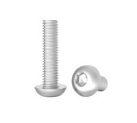 10pcs M2.5/M3/M4/M5/M6 Tornillos de máquina con cabeza de botón de hexagonal hueco en aleación de aluminio colorida, M6x25mm