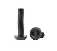 10pcs M2.5/M3/M4/M5/M6 Tornillos de máquina con cabeza de botón de hexagonal hueco en aleación de aluminio colorida, M4x10mm