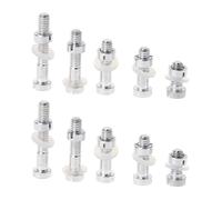 10Pcs M2.5 Tornillos Tornillo Tuerca Arandelas Juego Placa Giratoria Cartucho del Cabezal Stylus Montaje Vinilo LP Reproductor de Discos