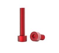 10pcs M3/M4/M5/M6 Tornillos de máquina con cabeza cilíndrica de hexagonal hueco en aleación de aluminio colorida, M6x25mm