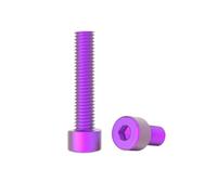 10pcs M3/M4/M5/M6 Tornillos de máquina con cabeza cilíndrica de hexagonal hueco en aleación de aluminio colorida, M5x25mm