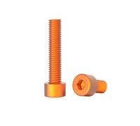 10pcs M3/M4/M5/M6 Tornillos de máquina con cabeza cilíndrica de hexagonal hueco en aleación de aluminio colorida, M5x25mm