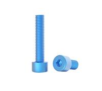 10pcs M3/M4/M5/M6 Tornillos de máquina con cabeza cilíndrica de hexagonal hueco en aleación de aluminio colorida, M6x25mm