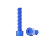 10pcs M3/M4/M5/M6 Tornillos de máquina con cabeza cilíndrica de hexagonal hueco en aleación de aluminio colorida, M6x25mm