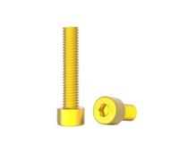 10pcs M3/M4/M5/M6 Tornillos de máquina con cabeza cilíndrica de hexagonal hueco en aleación de aluminio colorida, M5x25mm
